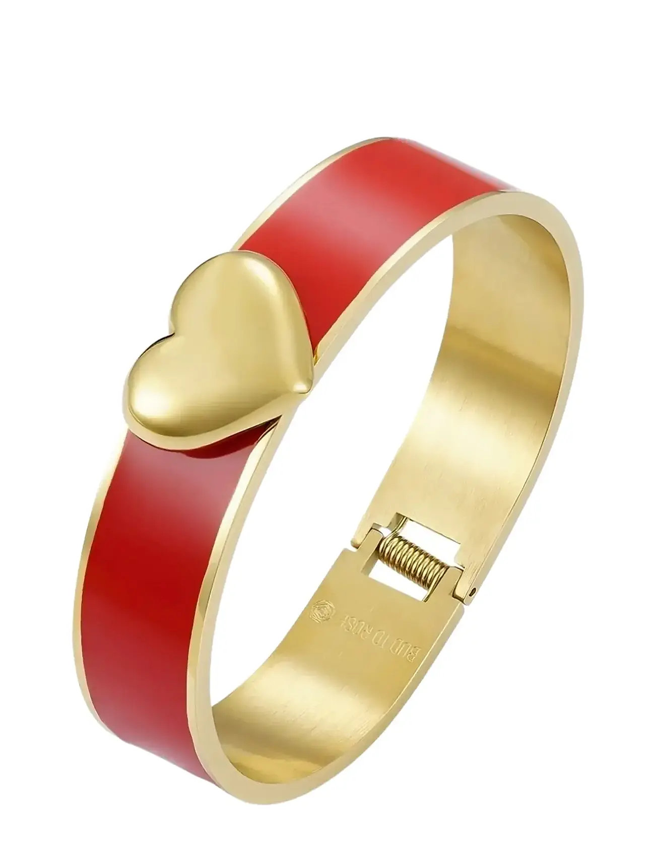 BUD TO ROSE Heart Enamel Armband Rot/Gold Rot - One Size - Damen