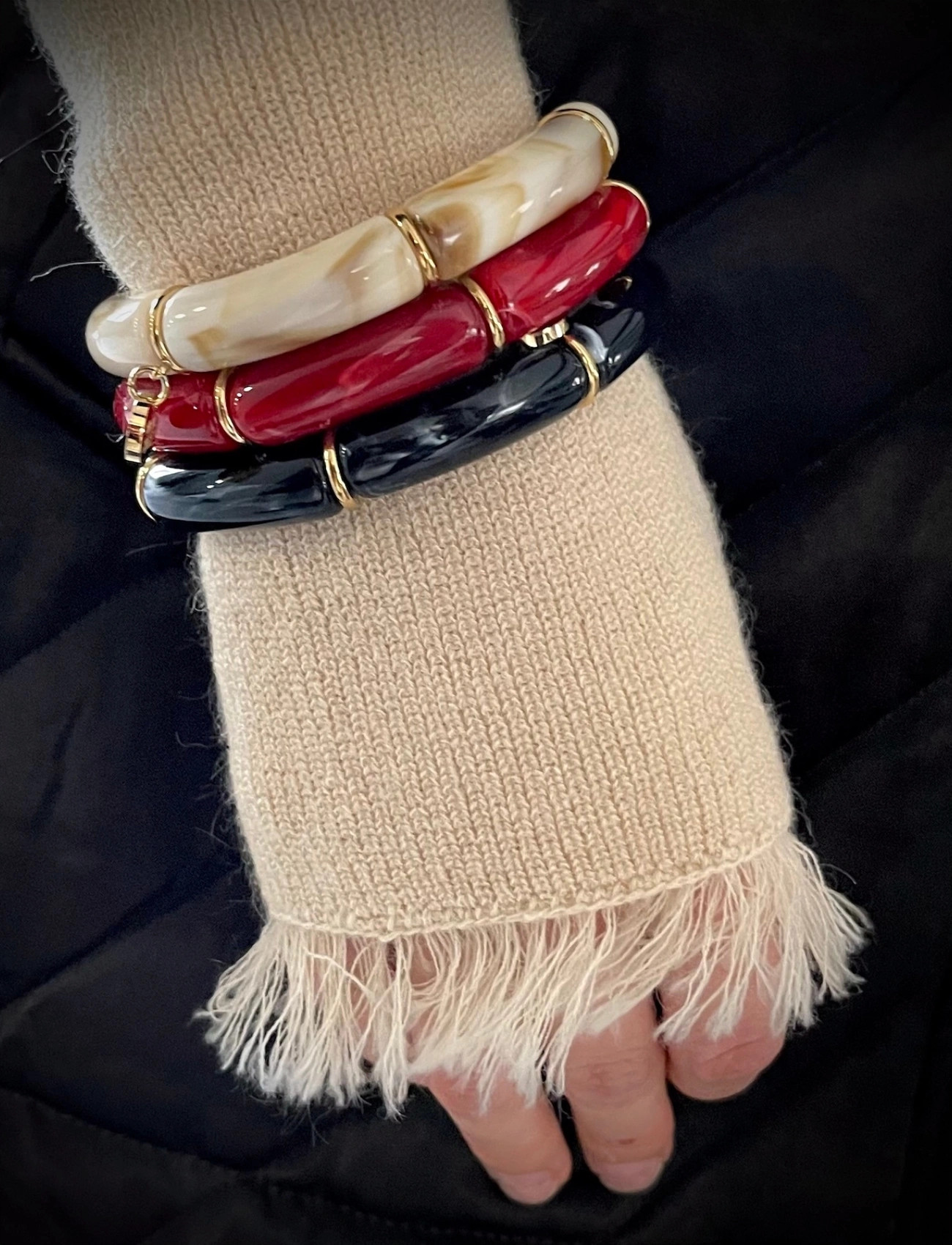 Bud to rose Brooks Bracelet Resin Red, One Size, Gold, Armbånd > Armringe, Dame