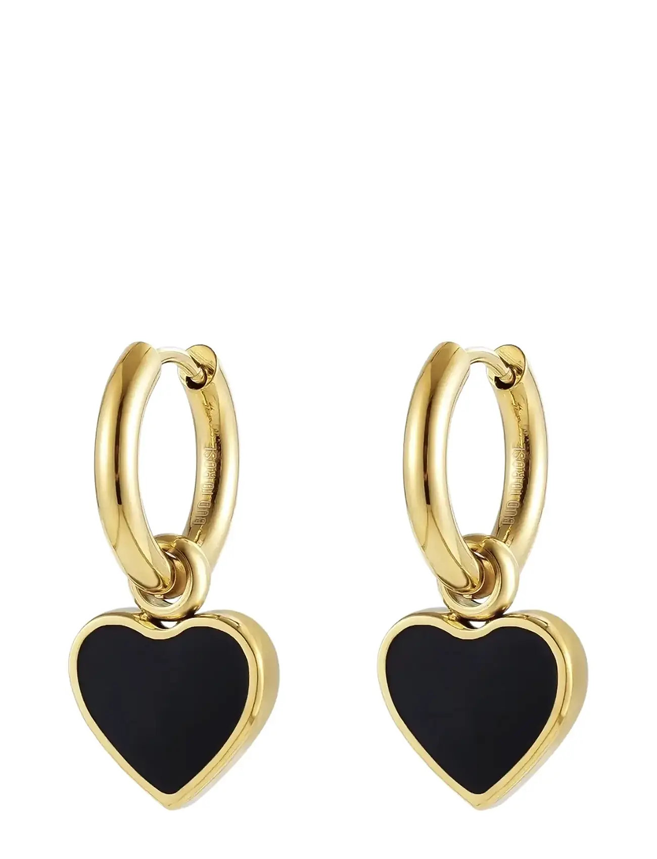 BUD TO ROSE Noble Heart Ohrring Schwarz/Gold Gold - One Size - Damen