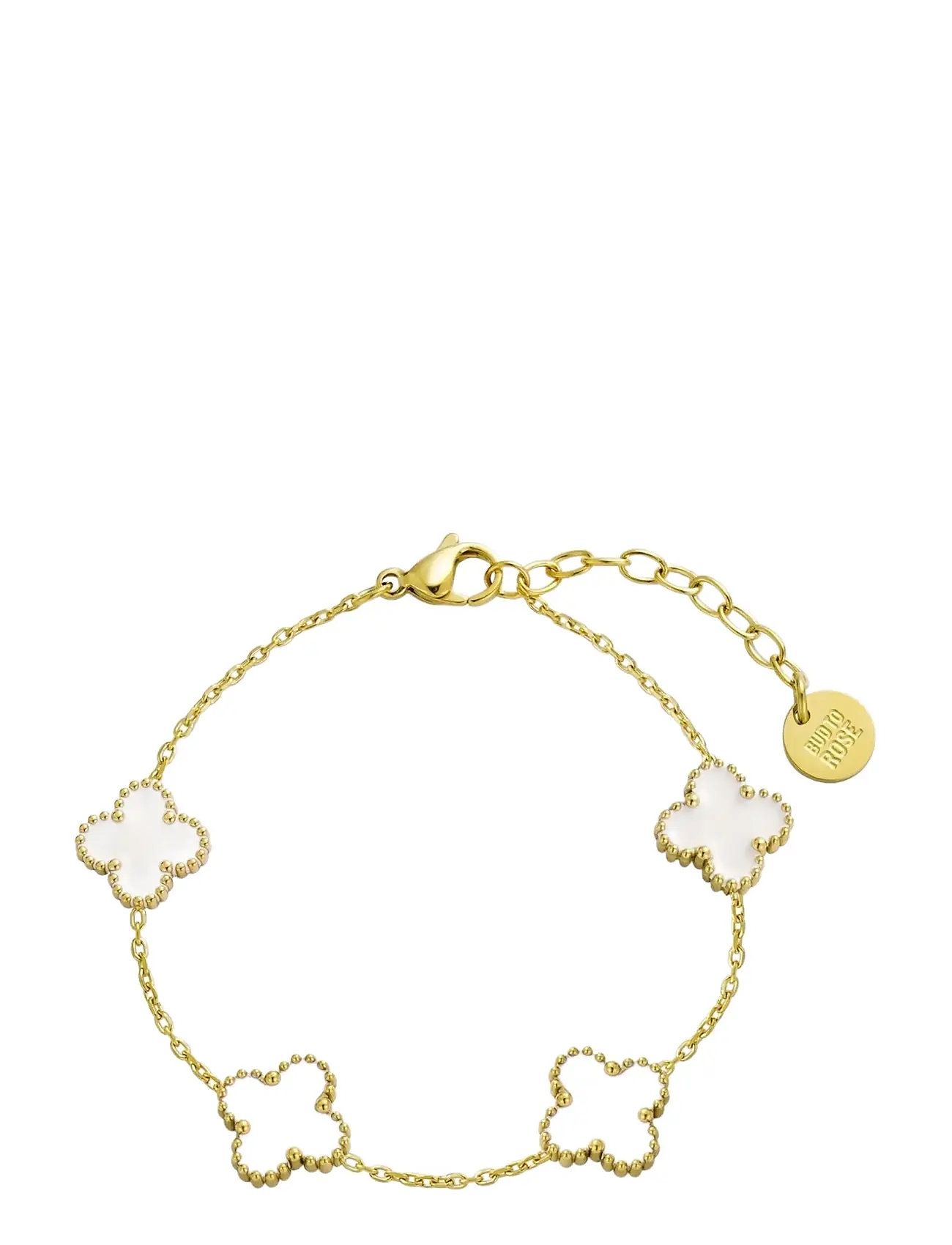 BUD TO ROSE Clover Multi Armband Weiß/Gold Gold - One Size - Damen