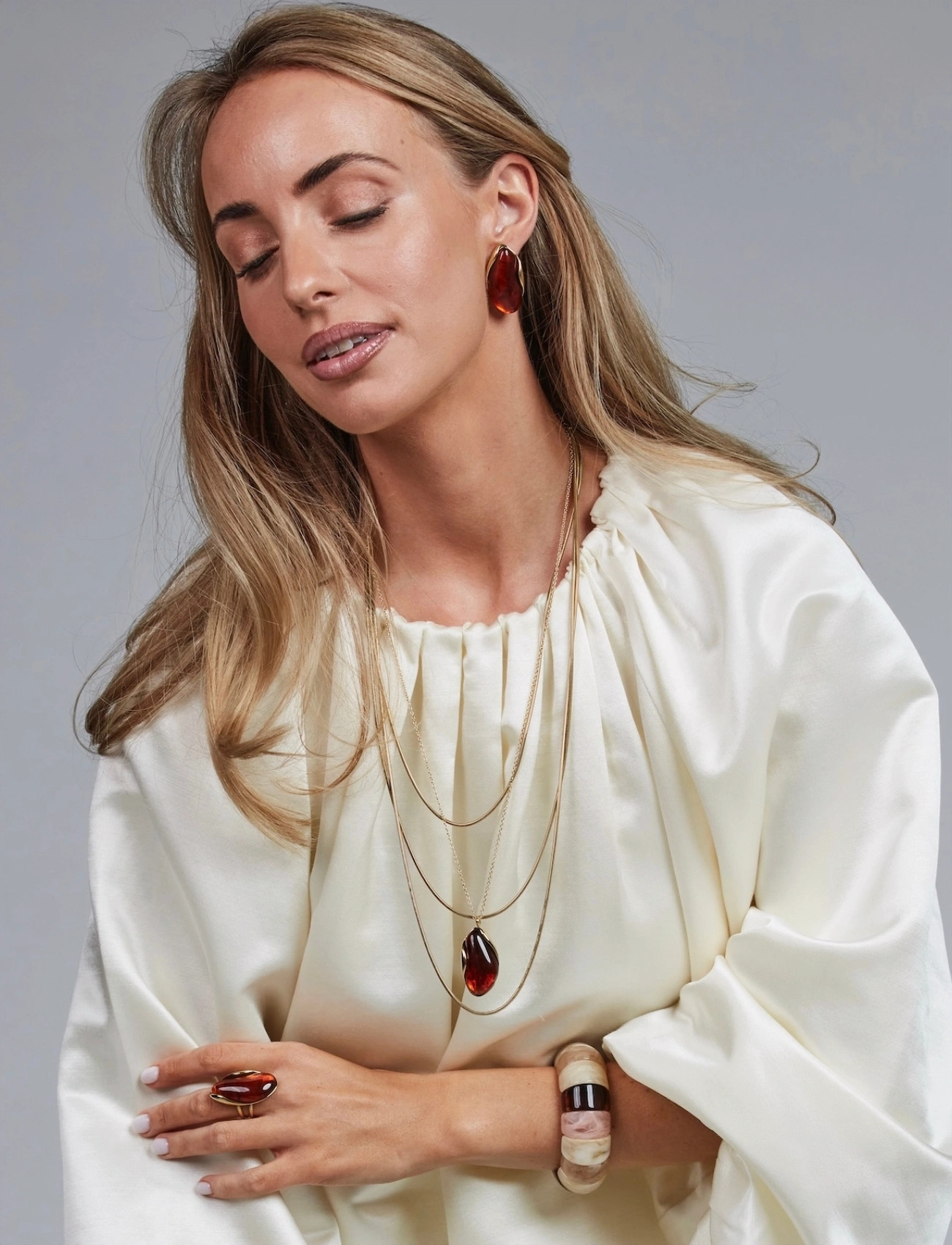 Bud to rose Hazel Necklace Brown/Gold, One Size, Gold, Halskæder > Smukke Halskæder, Dame