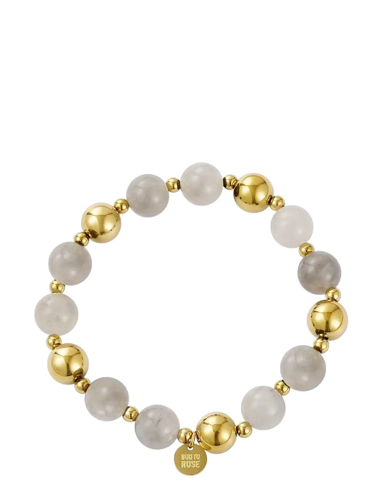 Bud to rose Kelly Bracelet Grey/Gold, One Size, Gold, Armbånd > Perlearmbånd, Dame