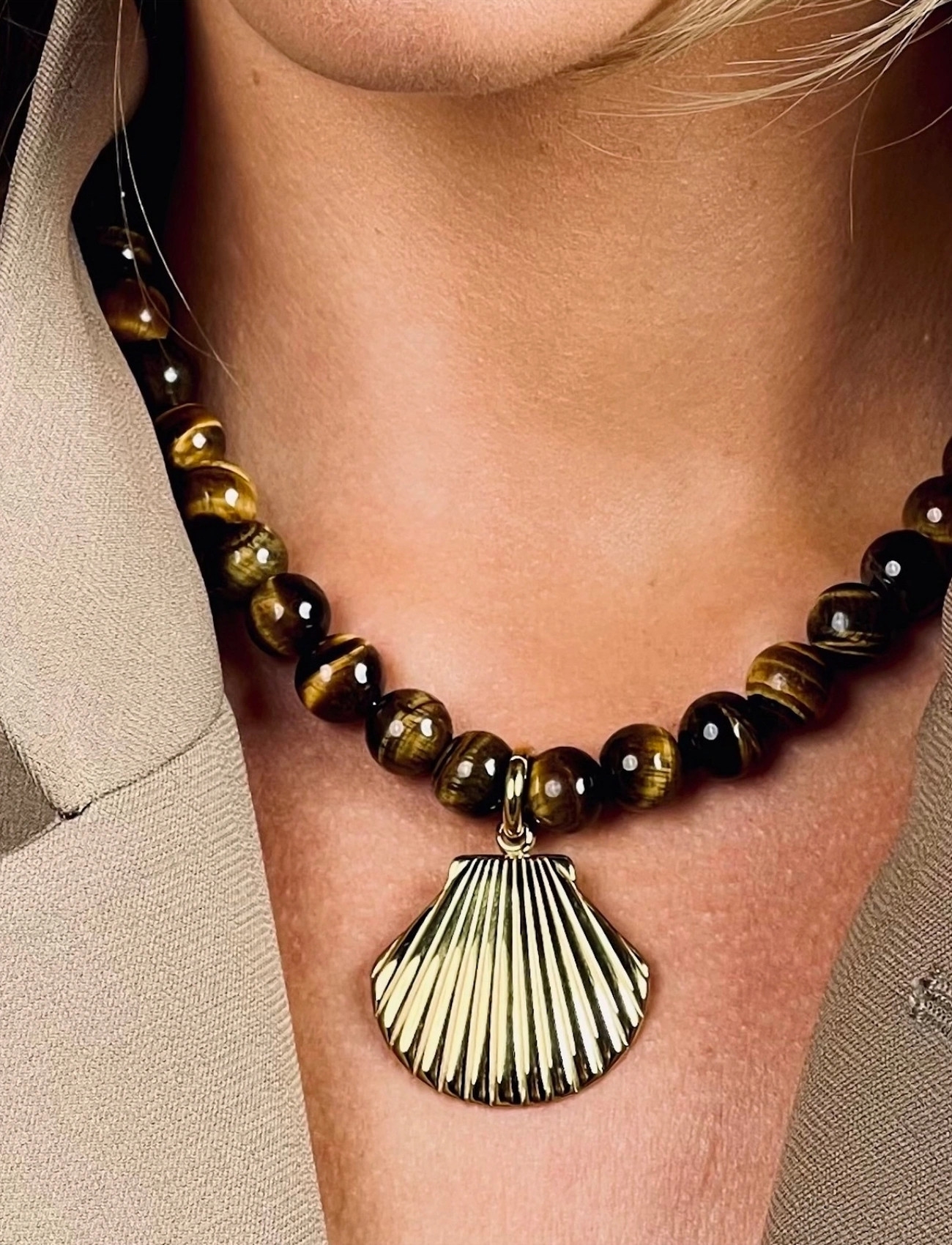 Bud to rose Marbella Necklace Brown/Gold, One Size, Brown, Halskæder > Perlehalskæder, Dame