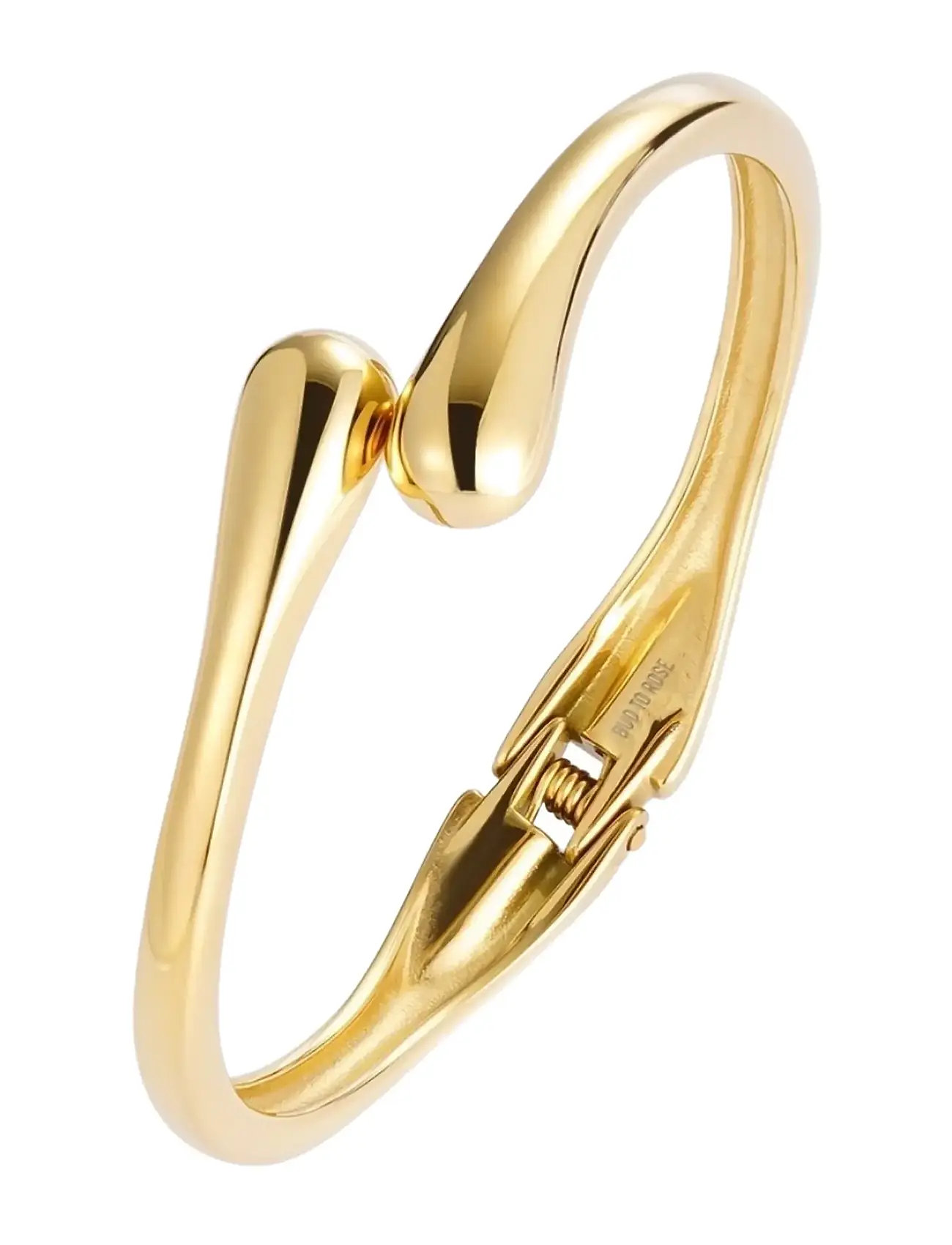 BUD TO ROSE Drop Bangle Silber Gold - One Size - Damen