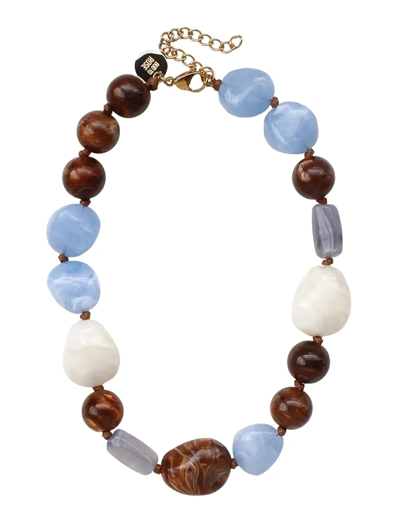 Bud to rose Molto Resin Necklace Blue, One Size, Blue, Halskæder > Statement-Halskæder, Dame