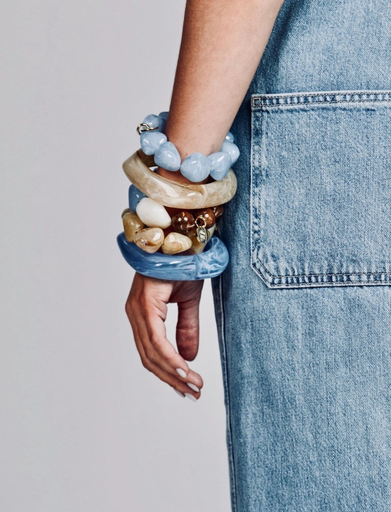 Bud to rose Molto Resin Bracelet Blue, One Size, Blue, Armbånd > Perlearmbånd, Dame