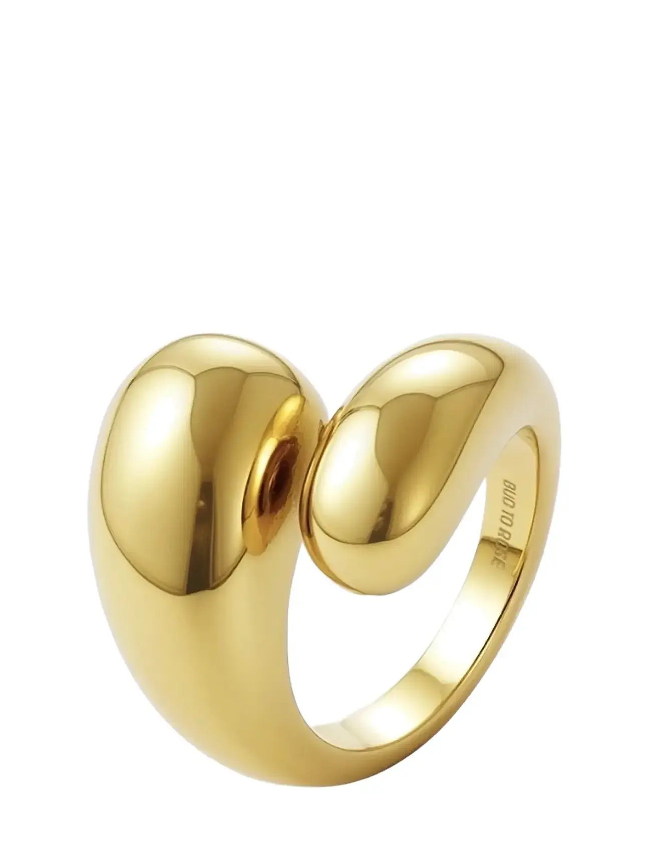 BUD TO ROSE Drop Ring Silber Gold - L - Damen