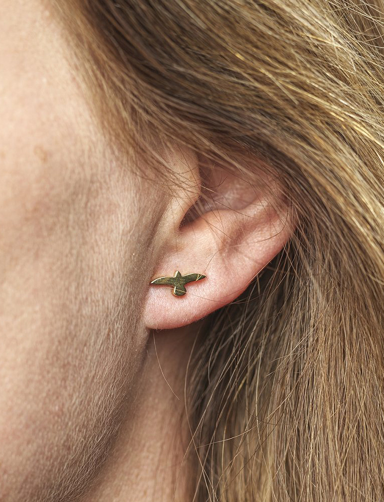 Bud to rose Dove Stud Earring, One Size, Gold, Øreringe > Ørestikker, Dame