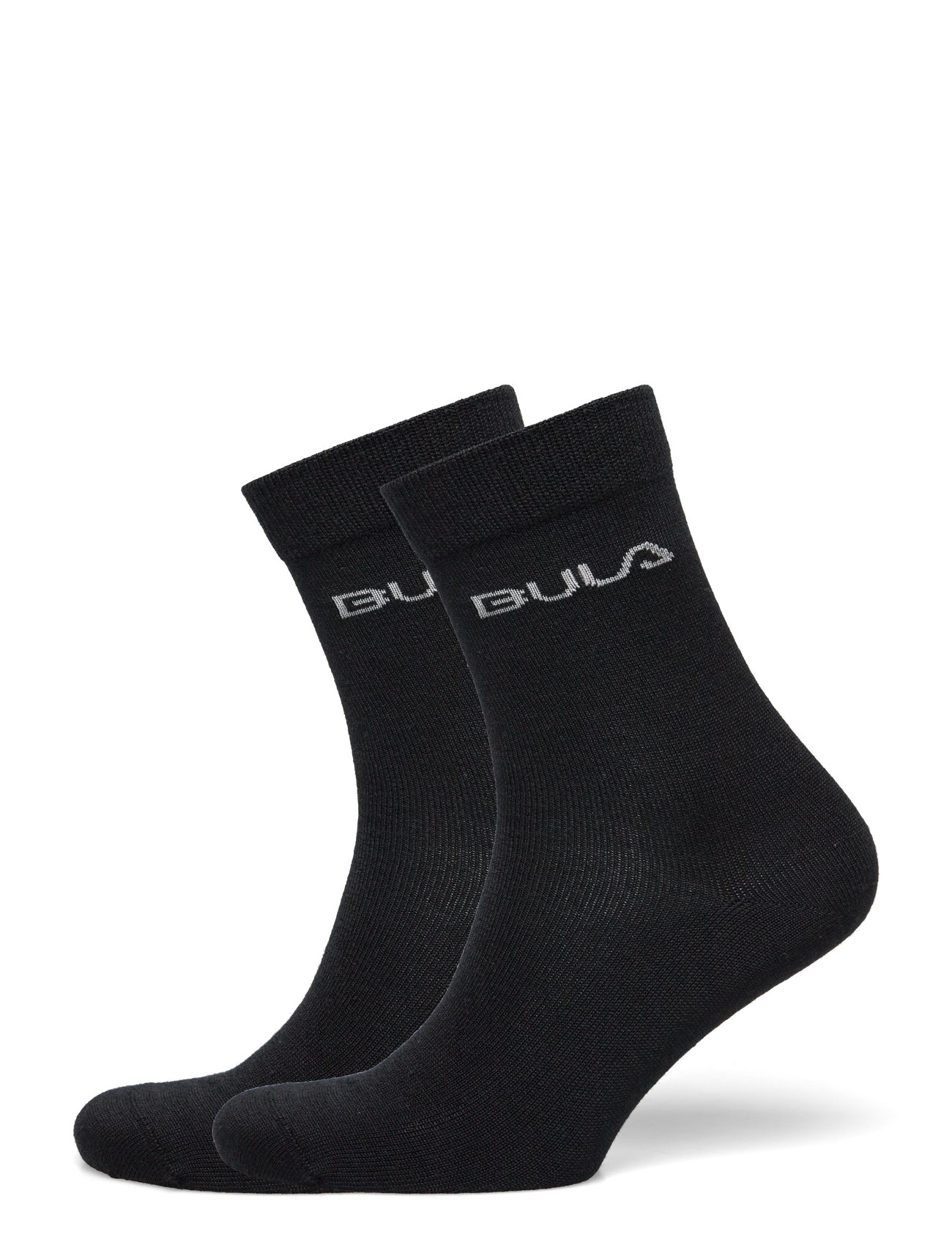 2Pk Light Wool Sock Black Bula