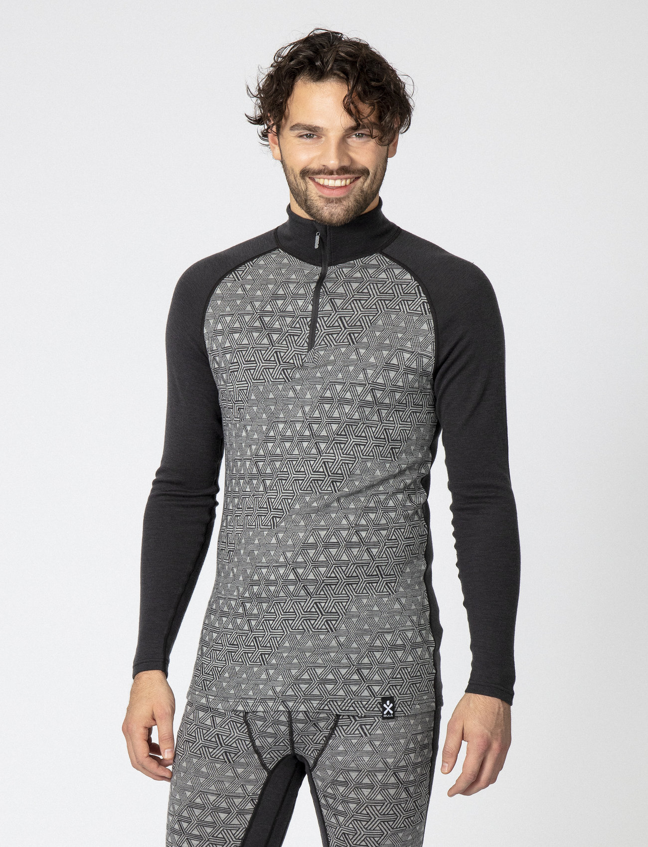 Bula Geo Merino Wool Halfzip, S, Multi/patterned, Overdele > Overdele Til Basislag, Herre