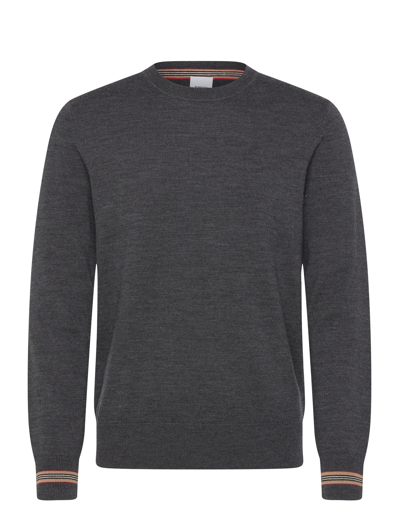 Burberry Paradise, L, Grey, Strik > Runde Halse, Herre