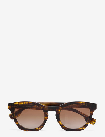 0BE4367 - okulary przeciwsłoneczne motyl - top check/striped brown
