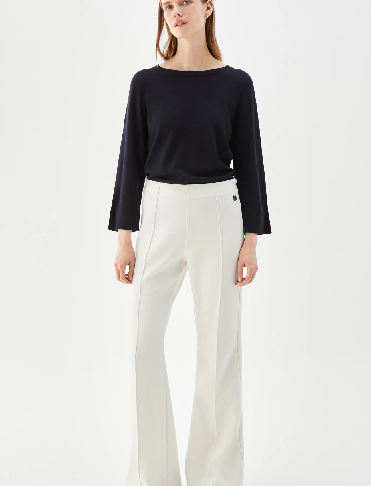 BUSNEL Karin Trouser, 36, Cream, Bukser > Flared, Dame