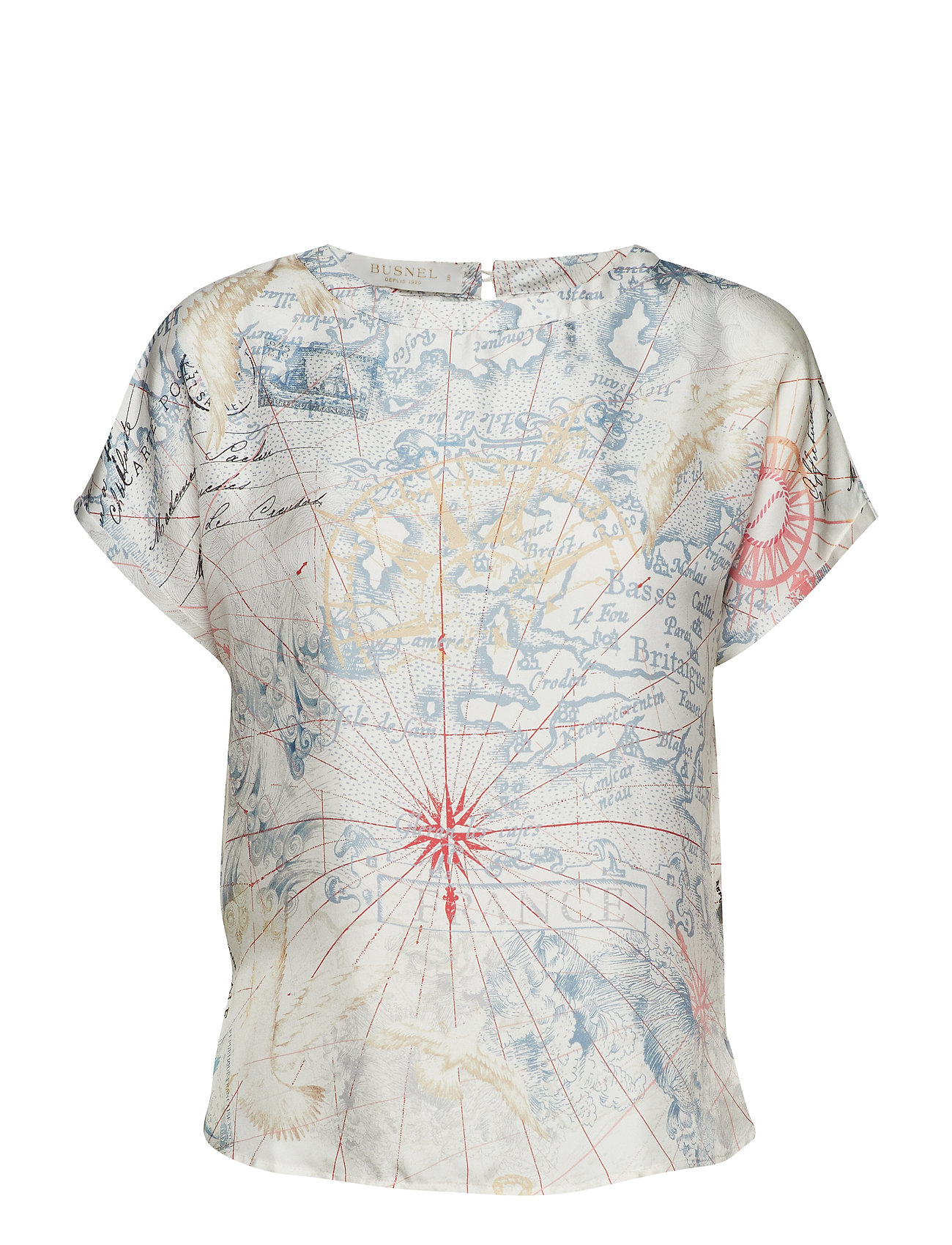 Brech Top Blouse Korte Mouwen Wit Busnel busnel kopen in de aanbieding