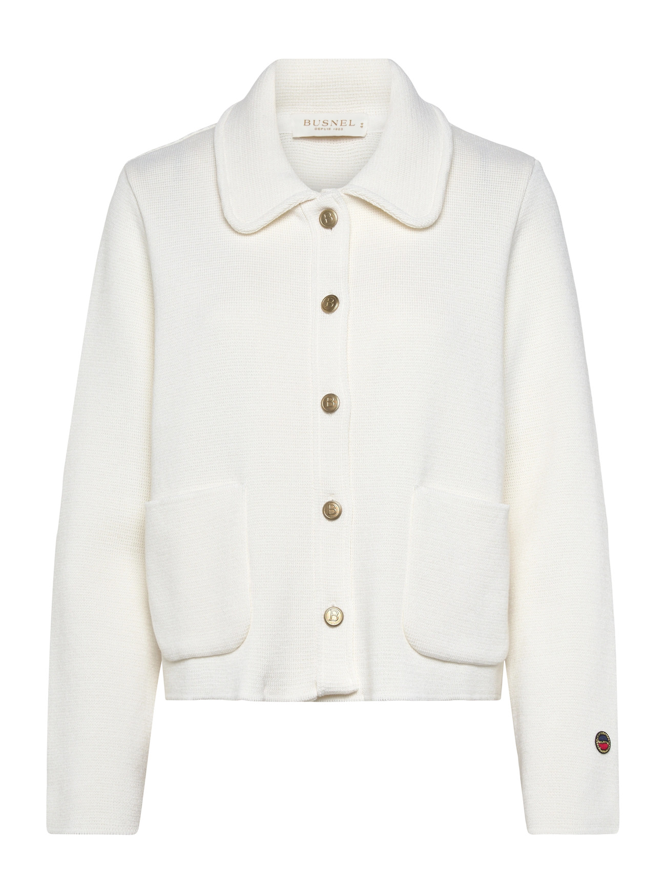 BUSNEL Maxinelle Jacket Jacquard, 38, White, Jakker > Let Sommerjakke, Dame