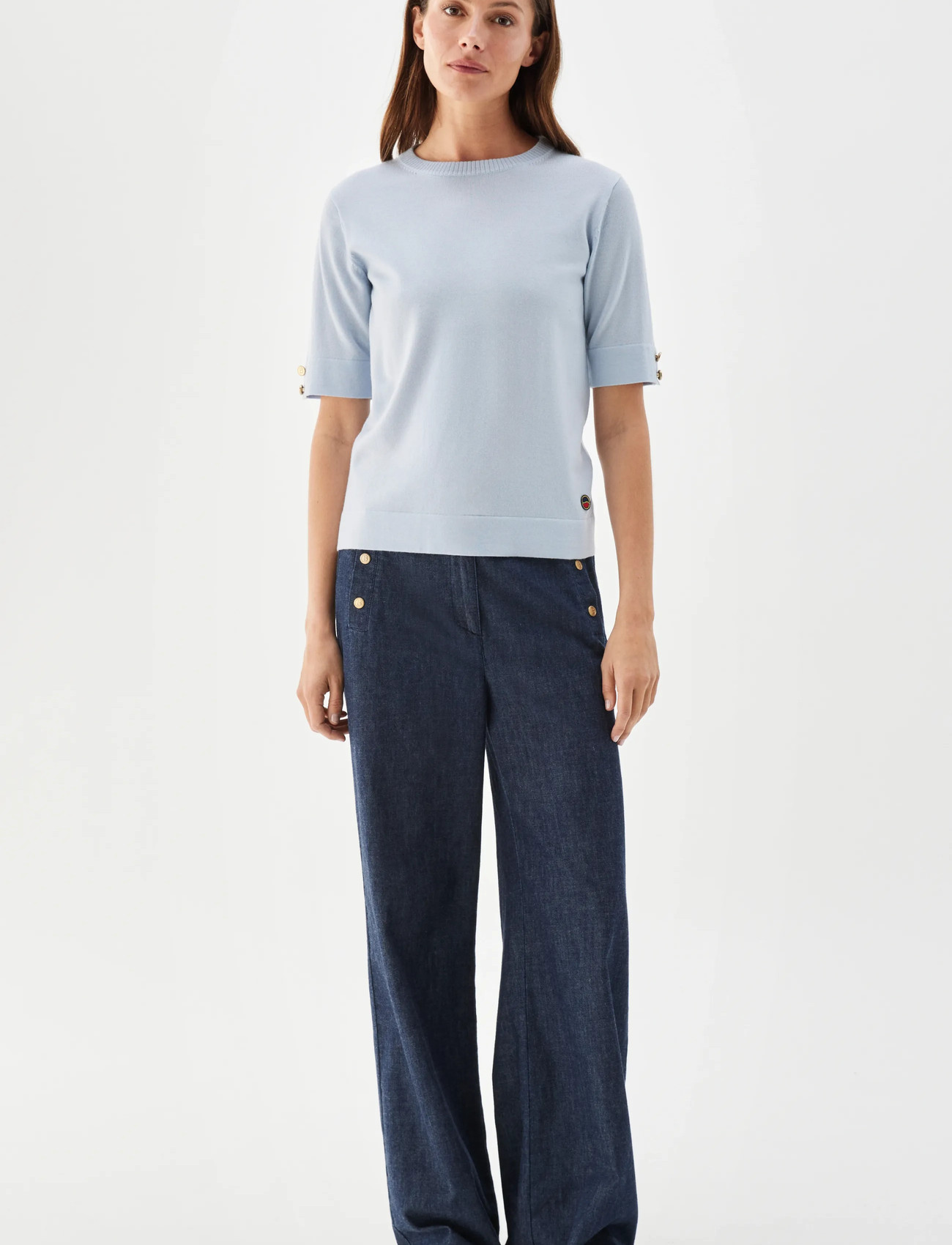 BUSNEL Lucca Top, 40, Blue, Strik > Trøjer, Dame