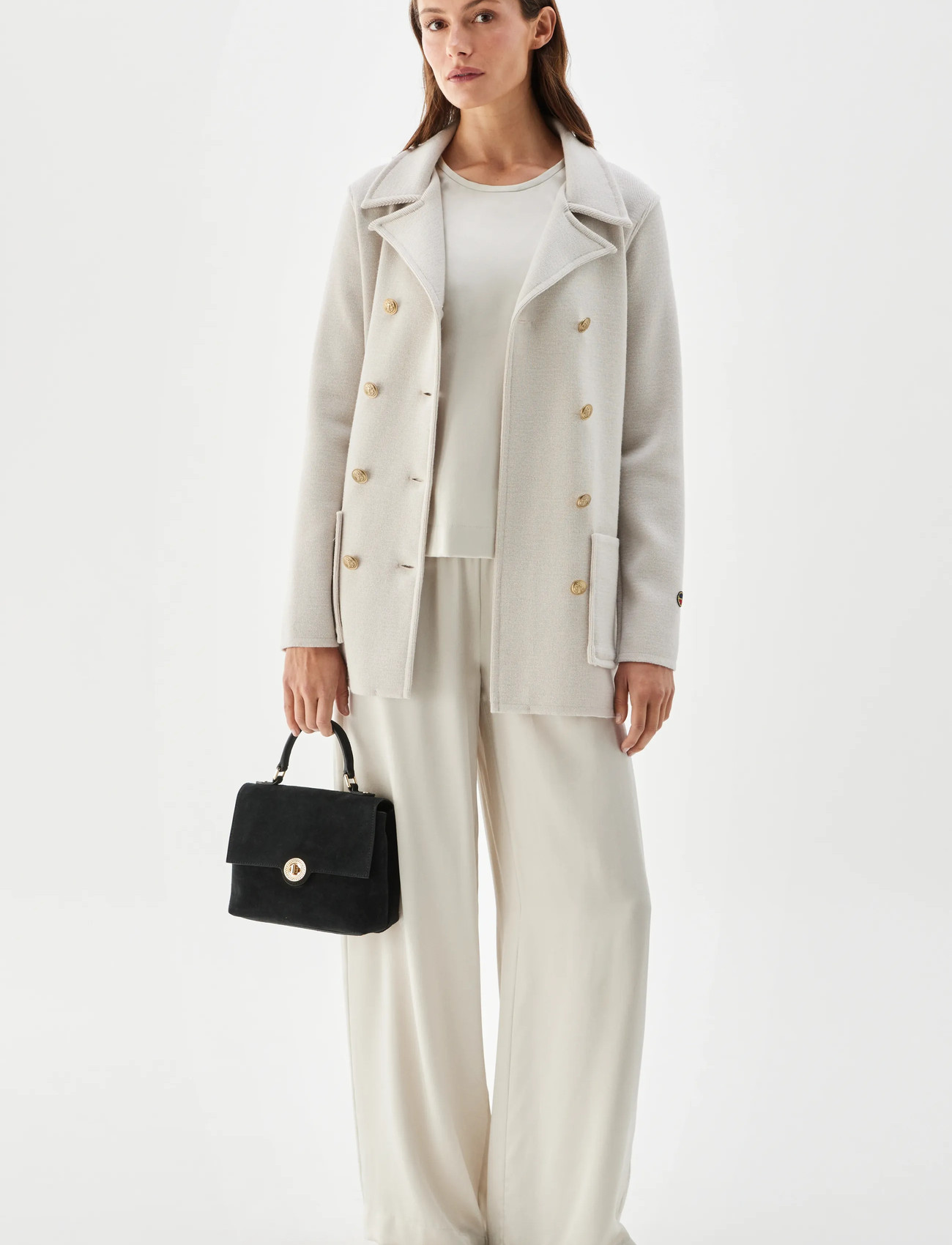BUSNEL Victoria Jacket Silver Birch, 42, Beige, Strik > Cardigans, Dame