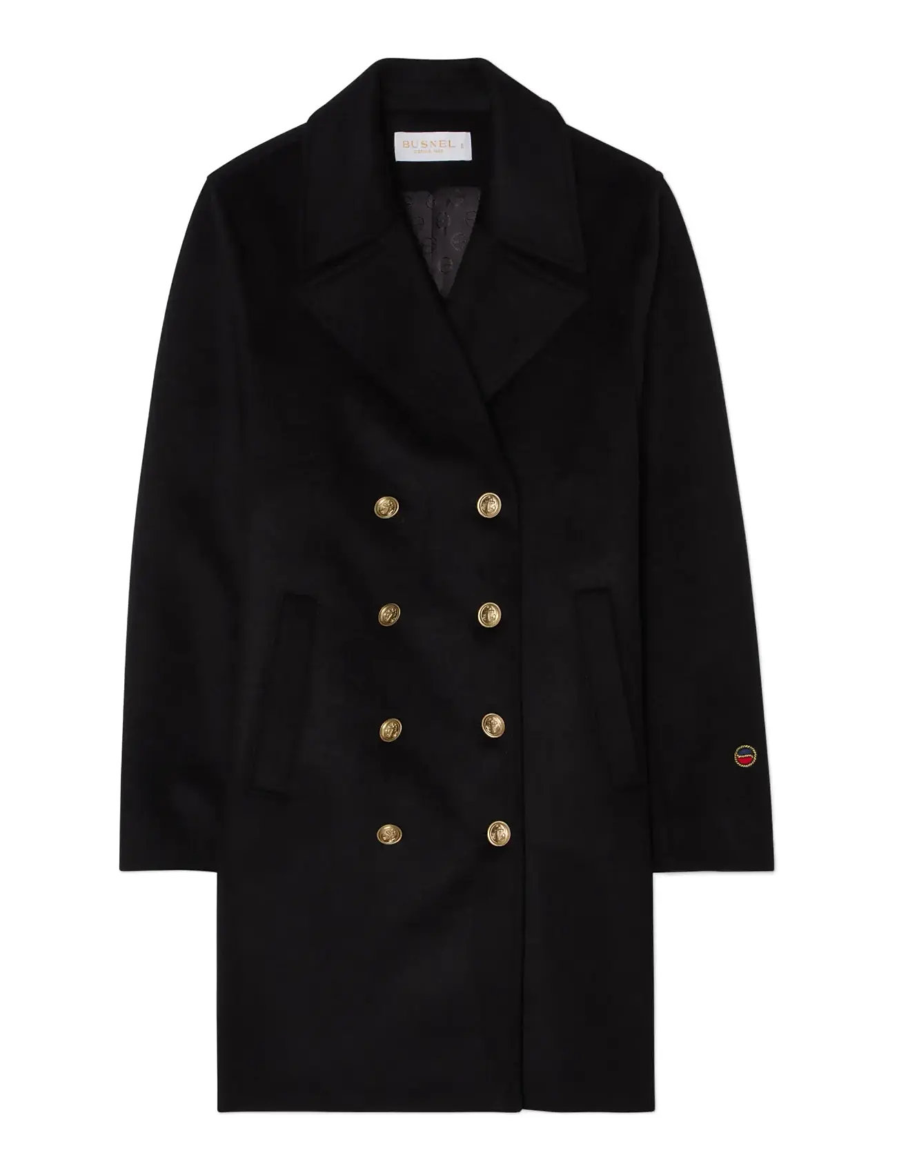 BUSNEL Charlotte Melton Jacke Schwarz - 38 - Damen