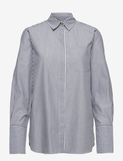Adrianne shirt - long-sleeved shirts - stripe marine/white