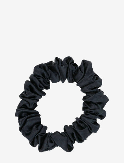 Medium silk hair tie - scrunchies - black