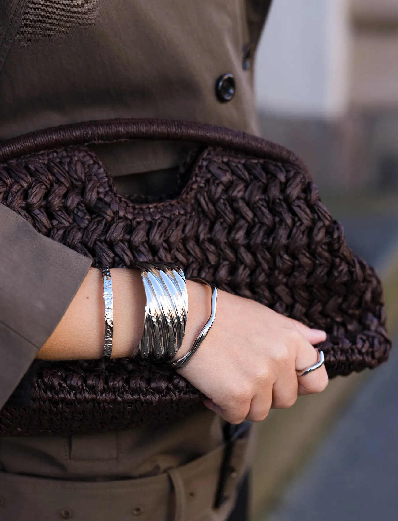 By Jolima Twist Bangle, One Size, Silver, Armbånd > Armringe, Dame