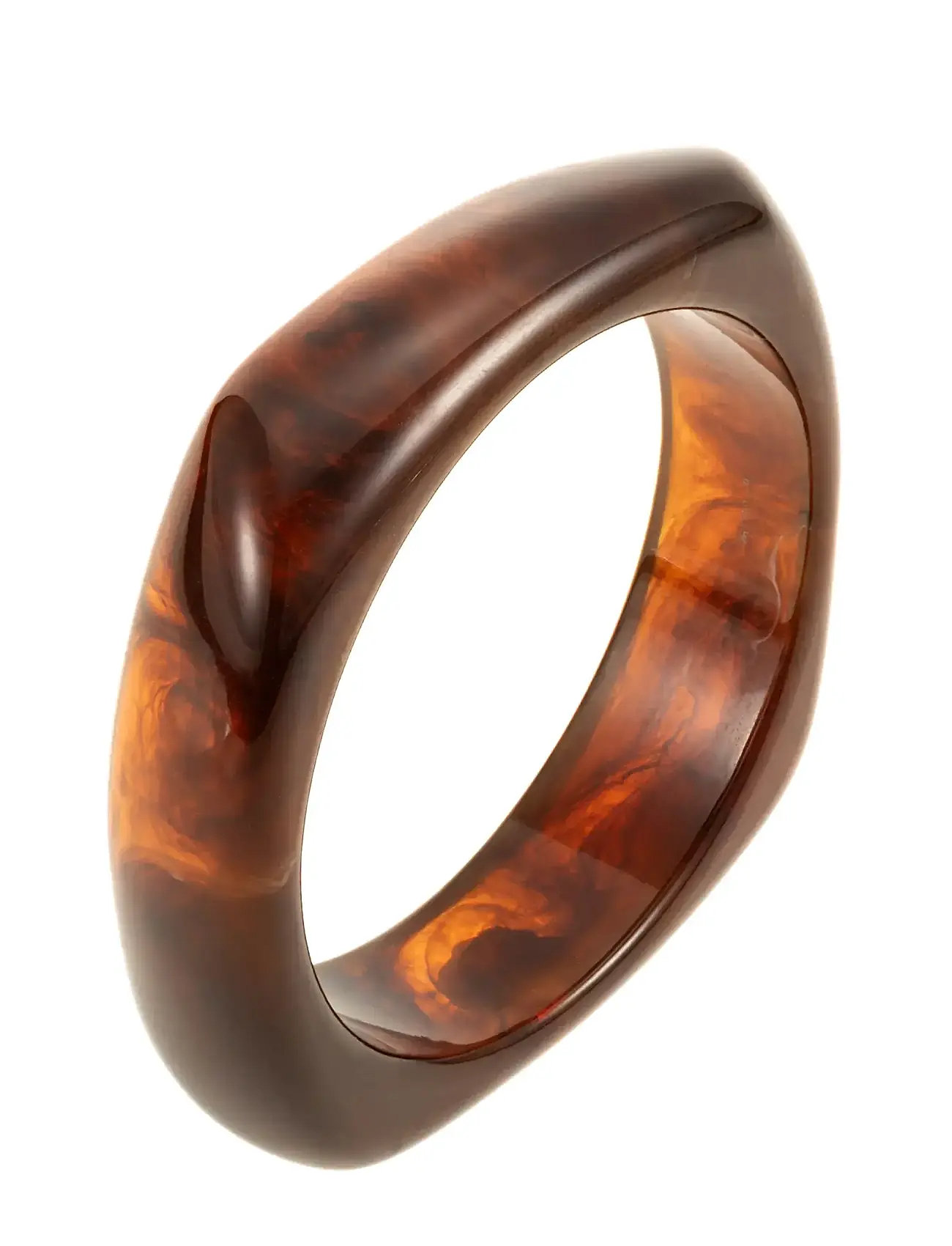 BY JOLIMA Resin Bangle Large Braun Braun - One Size - Damen