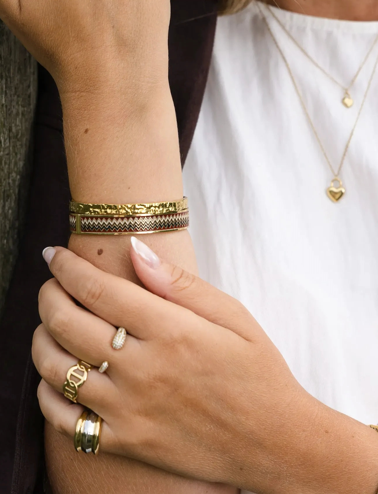By Jolima Antibes Bangle, One Size, Gold, Armbånd > Armringe, Dame