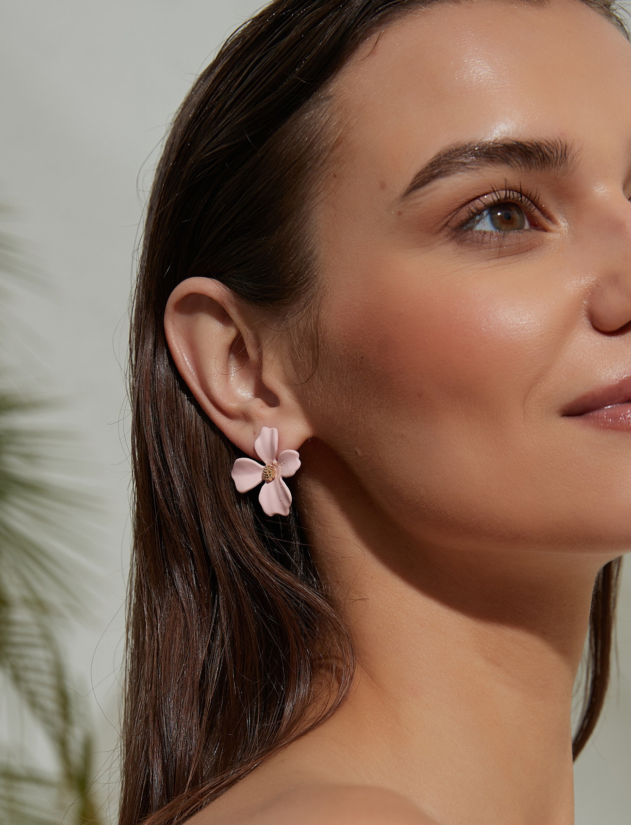 By Jolima Lilly Flower Earring, One Size, Pink, Øreringe > Ørestikker, Dame