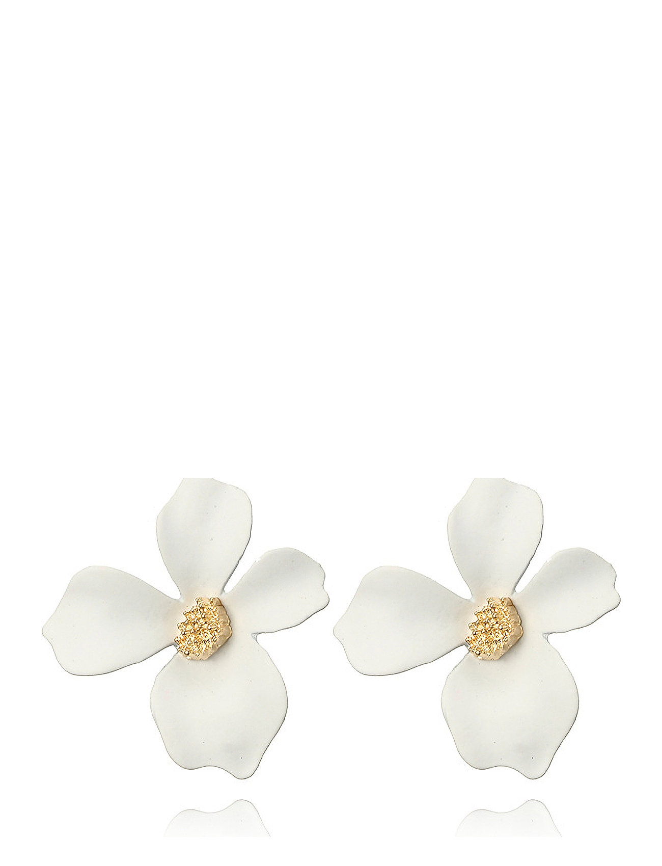 Lilly Flower Earring Accessories Jewellery Earrings Studs White By Jolima