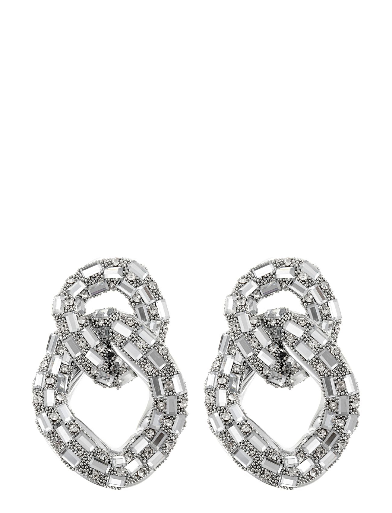 BY JOLIMA Sparkle Crystal Ohrring Silber - One Size - Damen