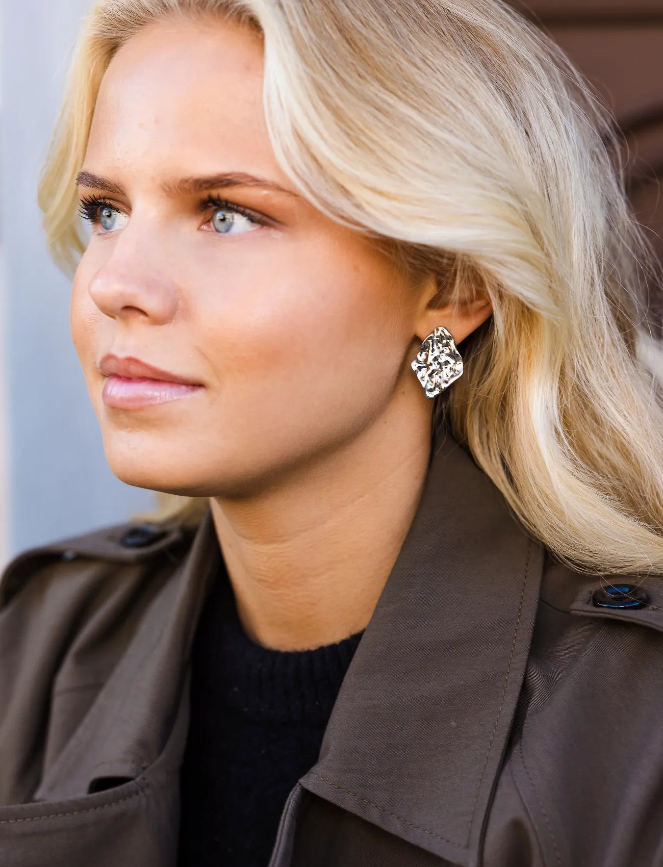 By Jolima Como Mini Earring Gold, One Size, Silver, Øreringe > Ørestikker, Dame