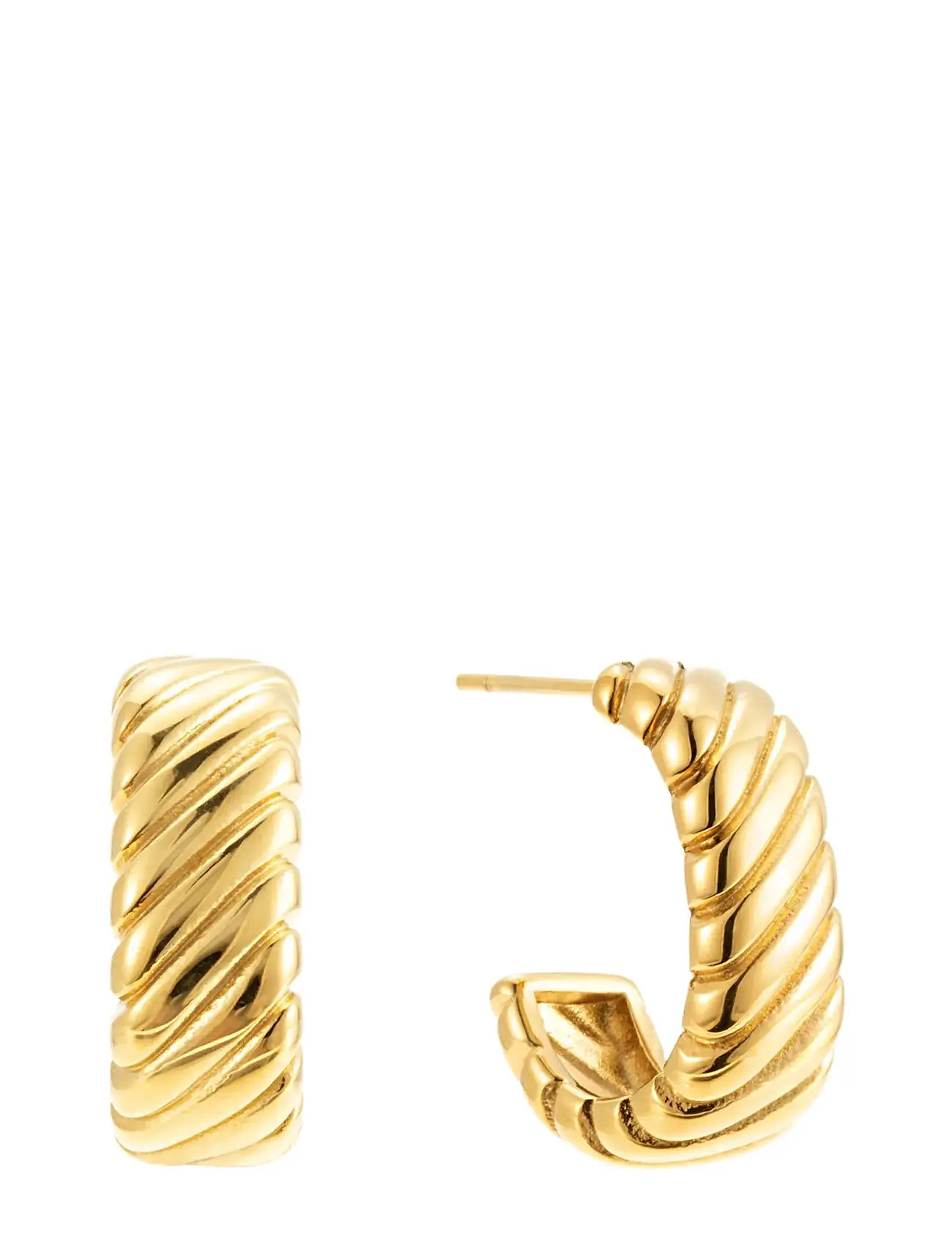 BY JOLIMA Swirl Hoop Gold - One Size 2 Cm - Damen