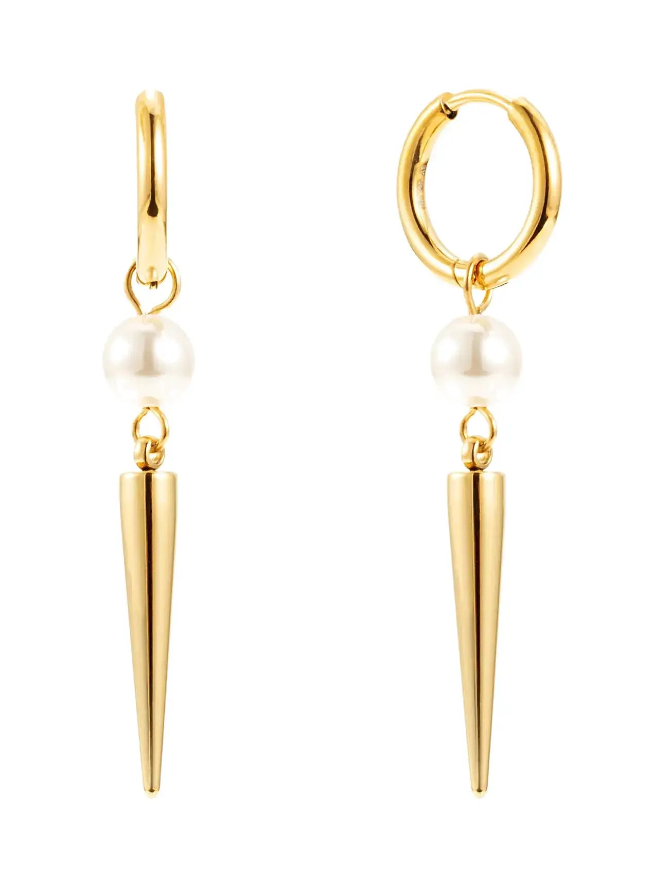 BY JOLIMA Peak Huggie Pearl Gold - One Size 4 - Damen