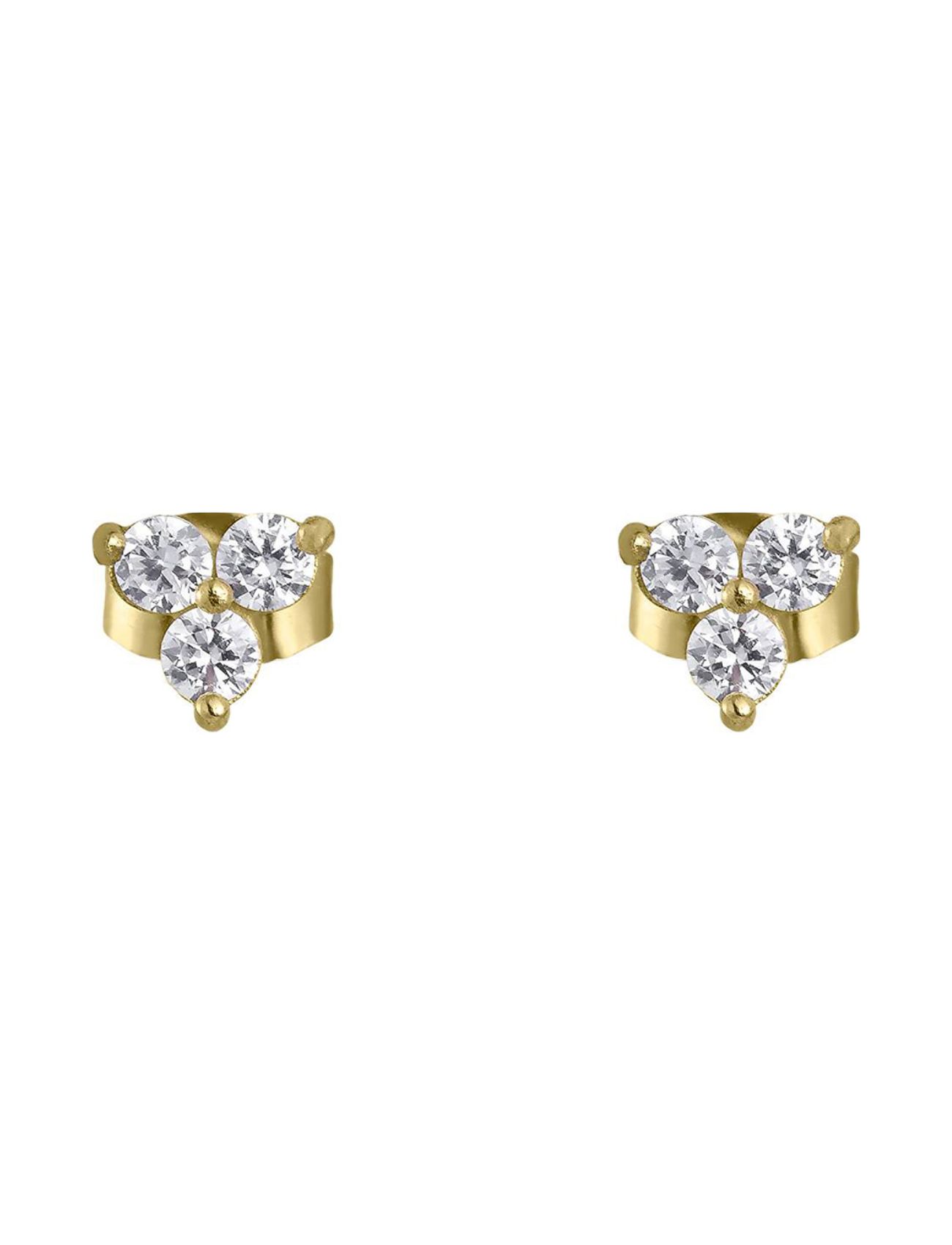 Flower Crystal Earring Accessories Jewellery Earrings Studs Gold By Jolima