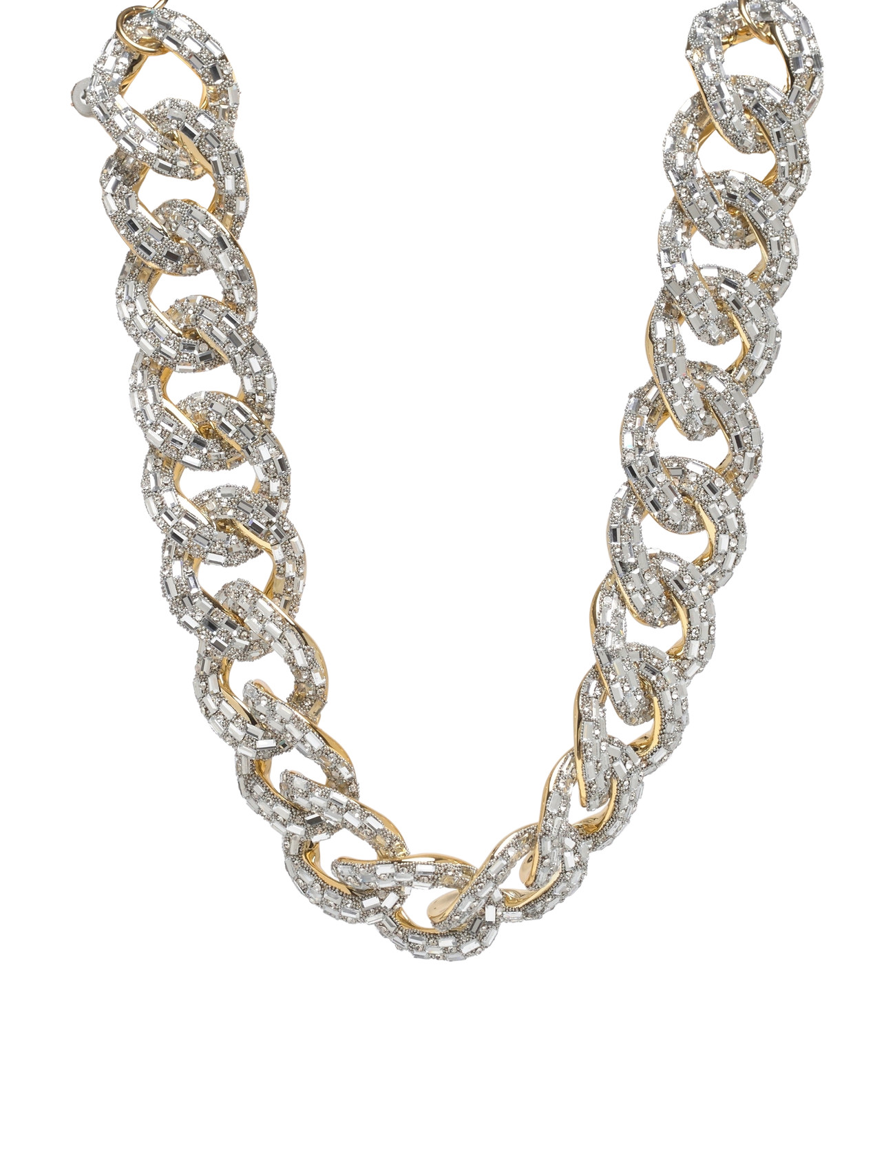 By Jolima Sparkle Crystal Necklace Silver, One Size, Gold, Halskæder > Kædehalskæder, Dame