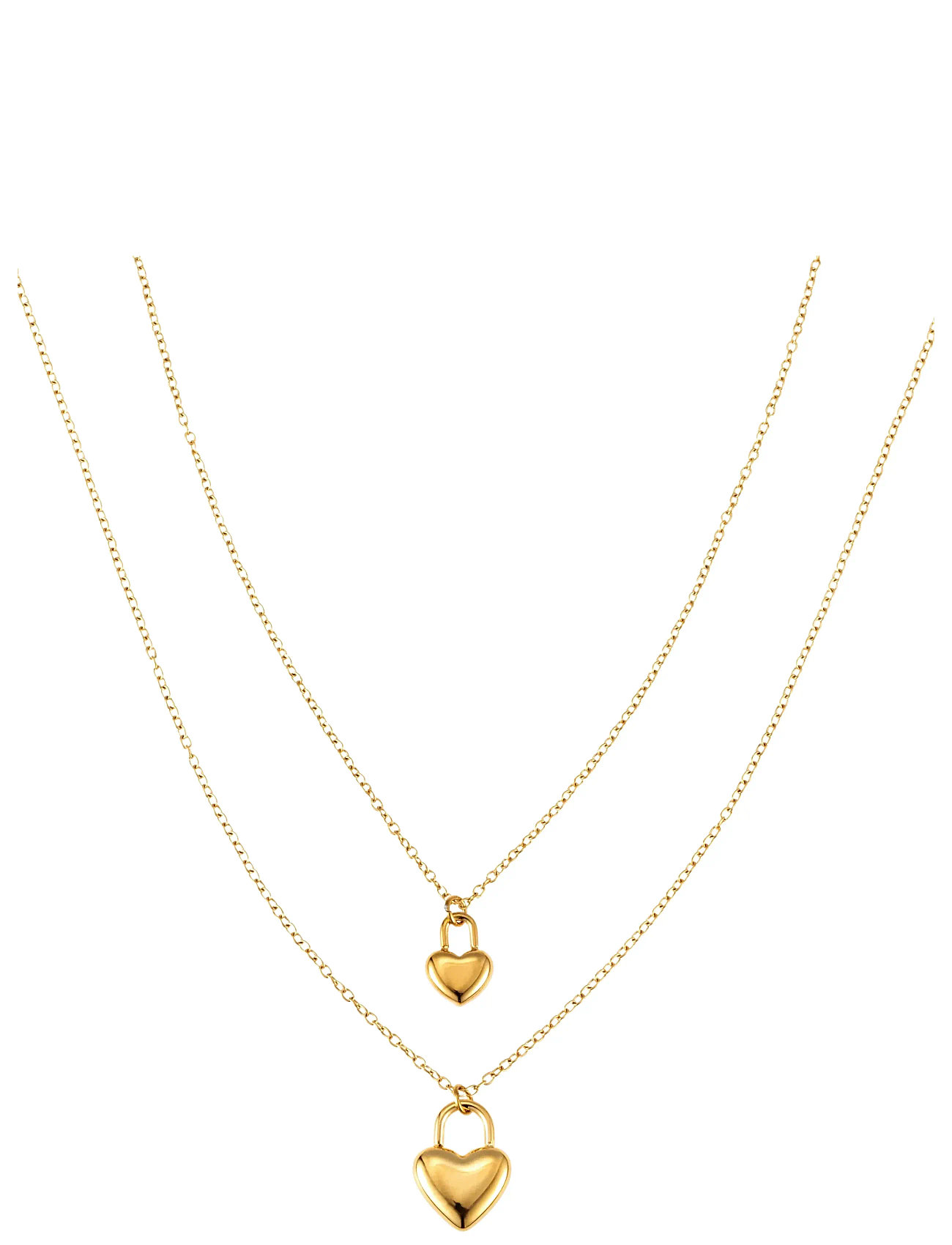 BY JOLIMA Heart Locker Kette Gold - One Size 45 Cm - Damen