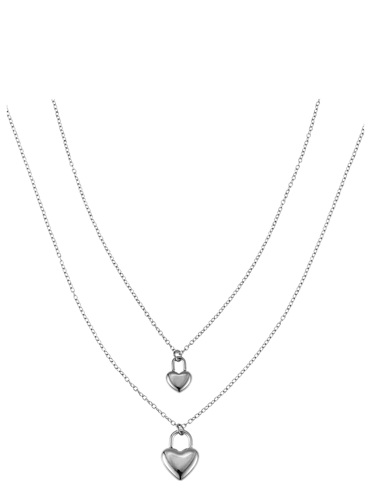 BY JOLIMA Heart Locker Kette Silber - One Size 45 Cm - Damen