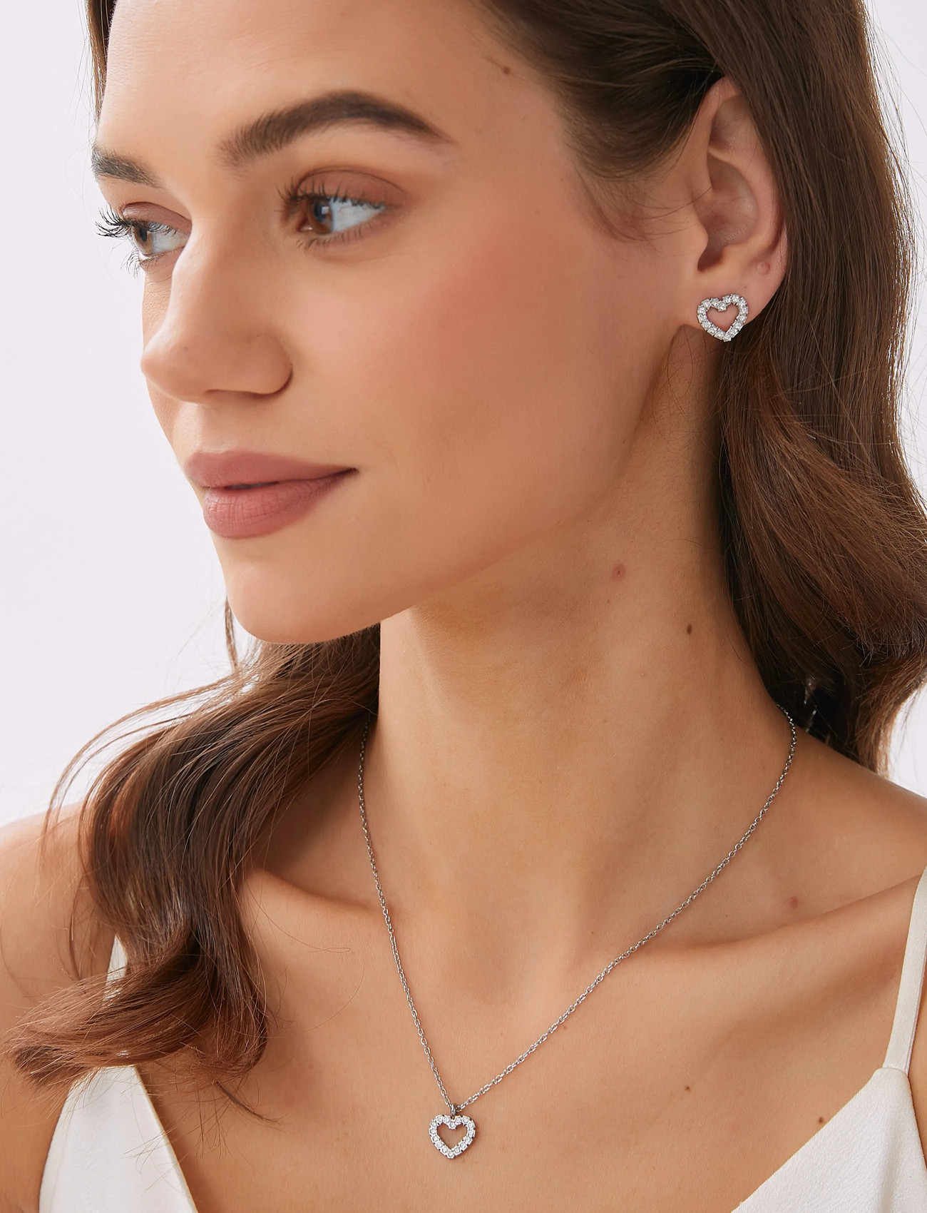 By Jolima Valentina Necklace, One Size 42 cm, Silver, Halskæder > Smukke Halskæder, Dame