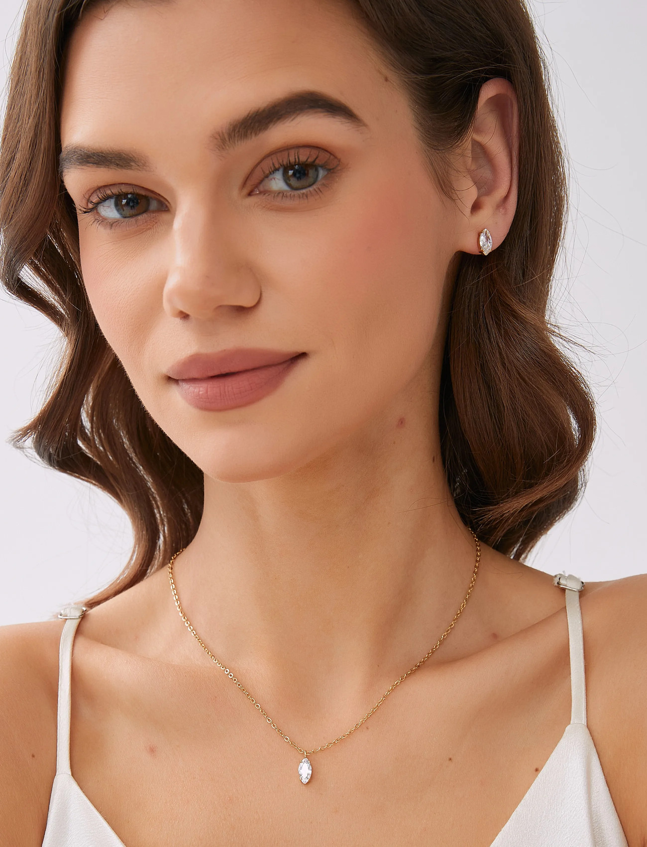 By Jolima Teardrop Necklace, One Size 42 cm, Gold, Halskæder > Smukke Halskæder, Dame