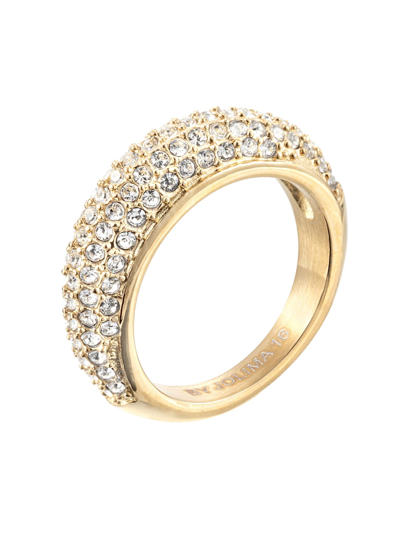 Rock Crystal Ring Ring Smykker Gold By Jolima