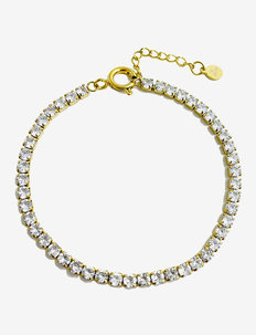 Celine tennisbracelet - kædearmbånd - clear/ gold