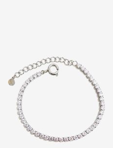 Celine tennisbracelet - kædearmbånd - clear/ silver