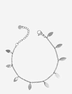 Leaf bracelet - kædearmbånd - steel