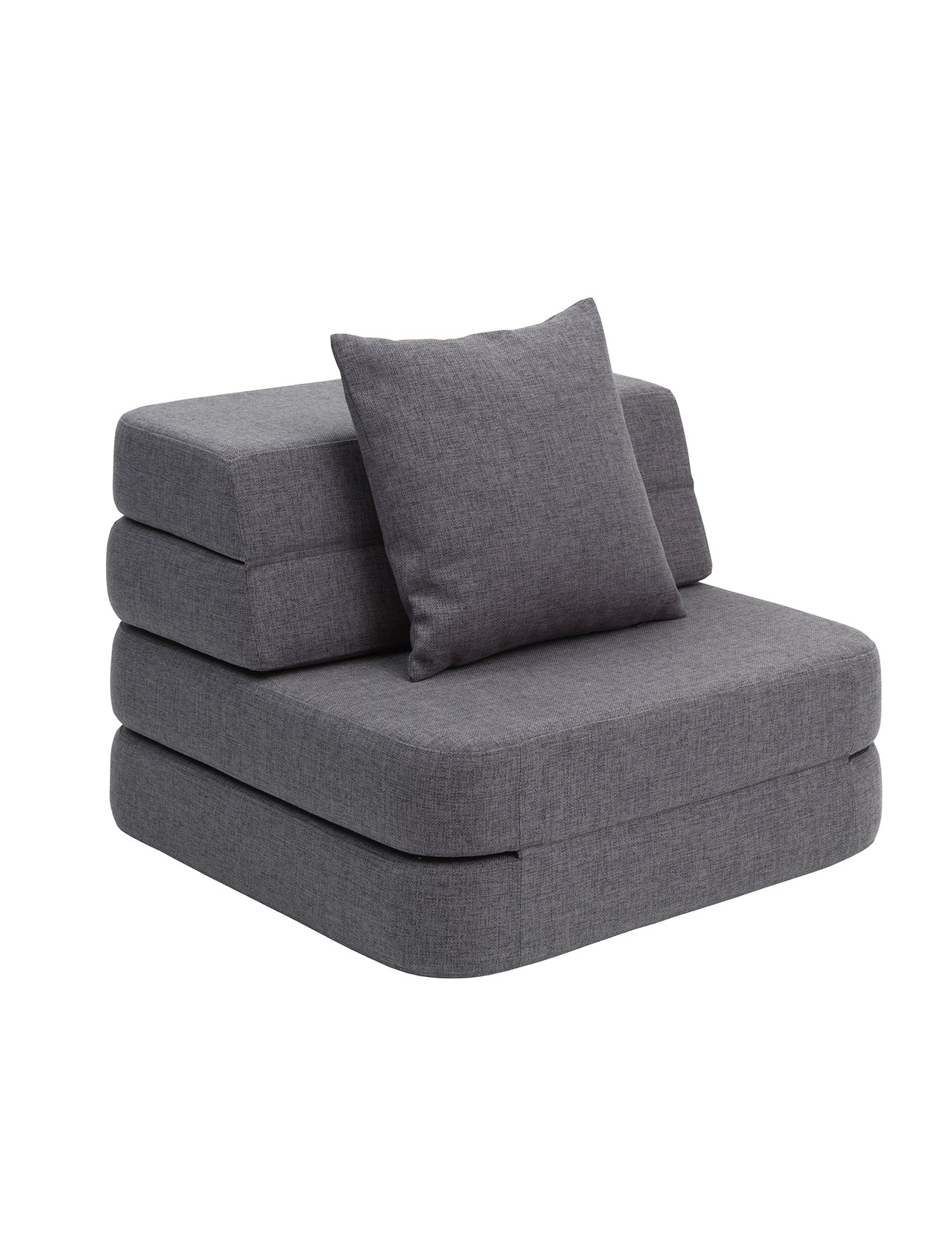 Kk 3 Fold Sofa Single Soft - Blue Grey W. Grey Home Furniture Sofas Grey By KlipKlap