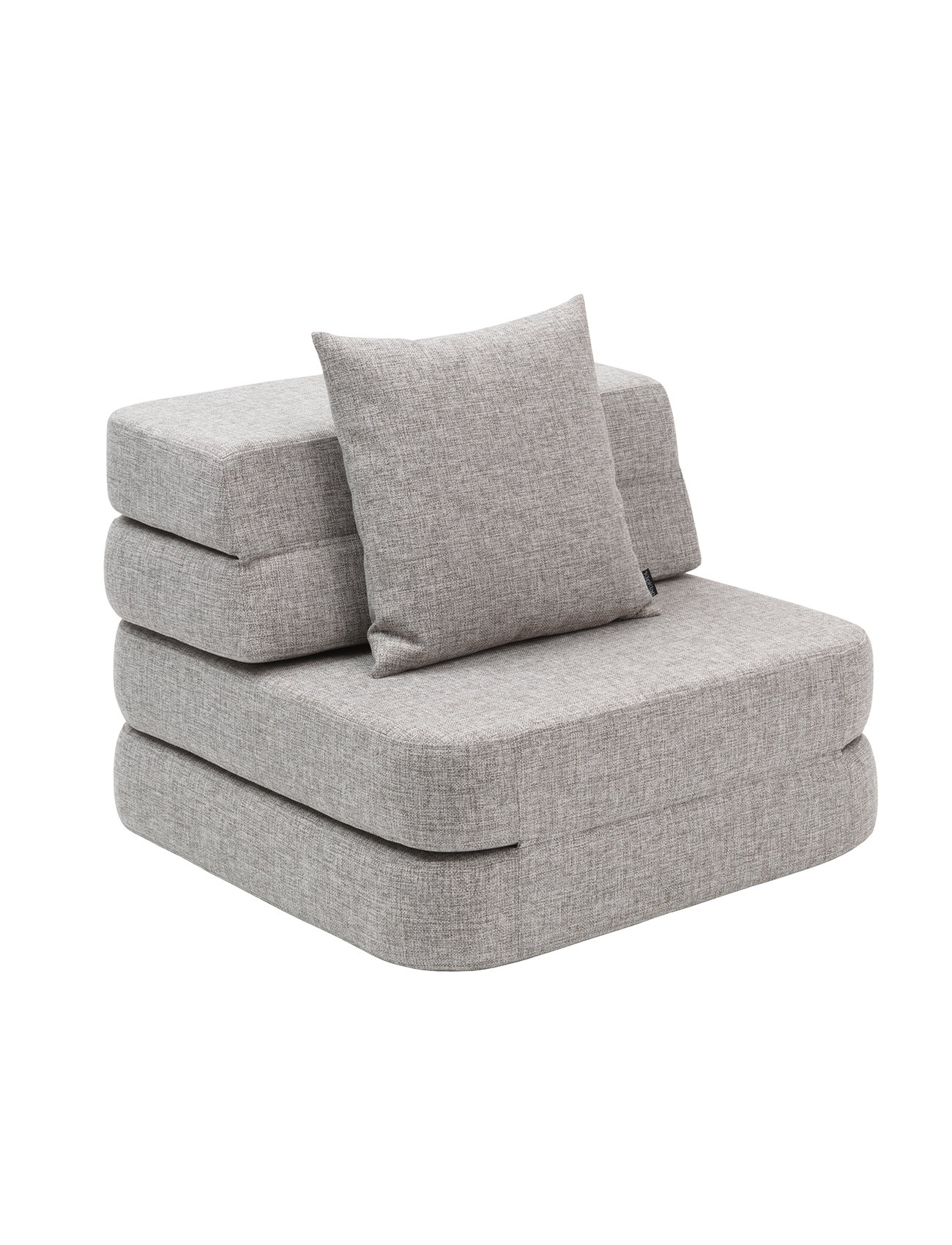 Kk 3 Fold Sofa Single - Multi Grey W. Grey Home Furniture Sofas Grey By KlipKlap