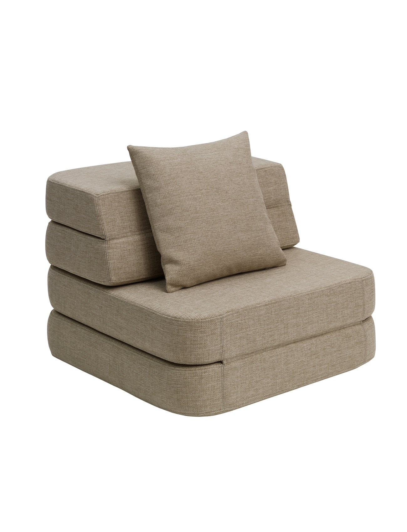 Kk 3 Fold Sofa Single - Sand W. Sand Home Furniture Sofas Beige By KlipKlap