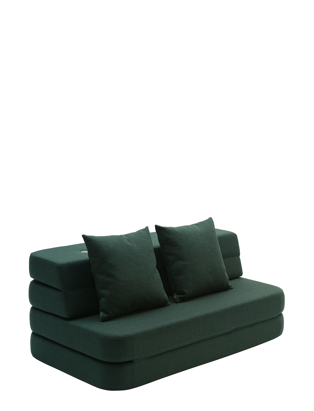 Kk 3 Fold Sofa Xl Soft - Deep Green W. Light Green Home Furniture Pouffes Green By KlipKlap