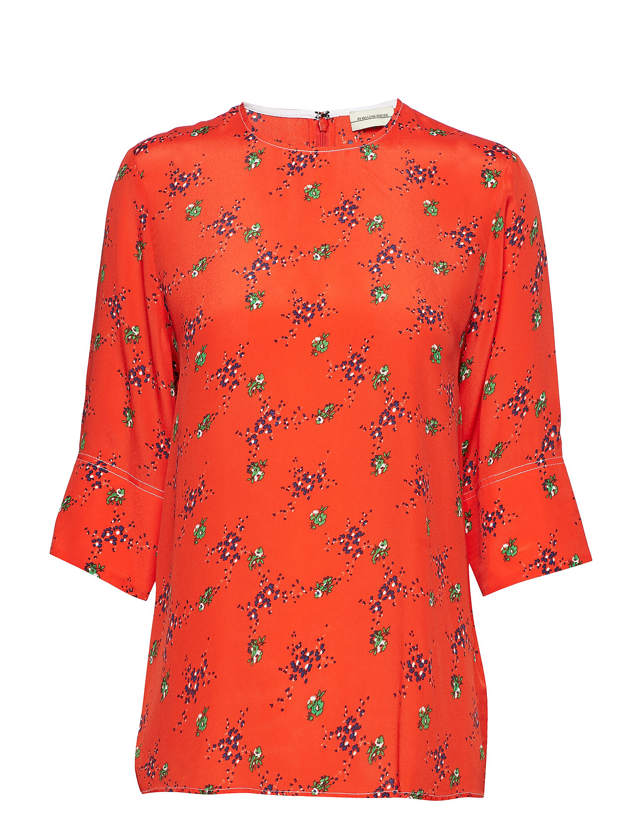 By Malene Birger Nolao T-shirts & Tops Short-sleeved Orange [Color: FIRE ][Sex: Women ][Sizes: 34,42 ]
