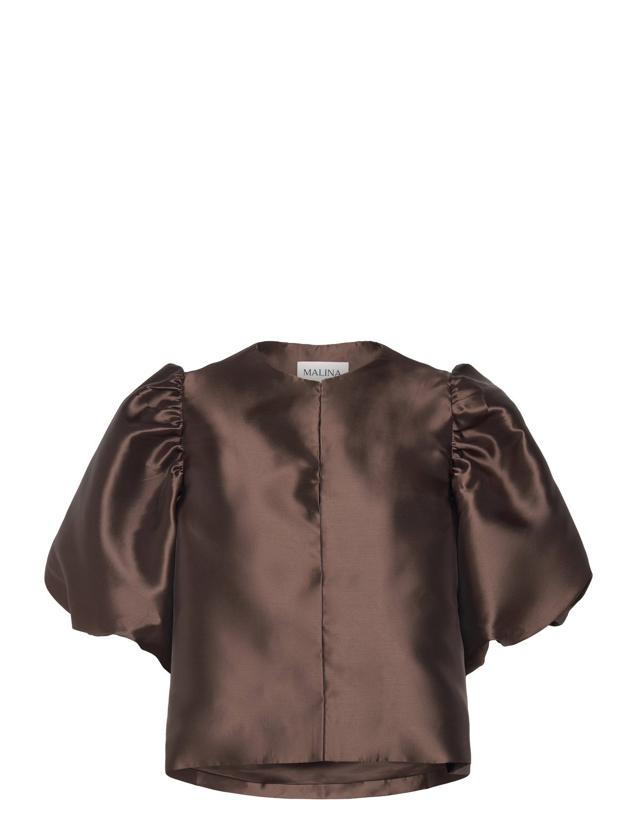 Malina Cleo Pouf Sleeve Blouse Brun