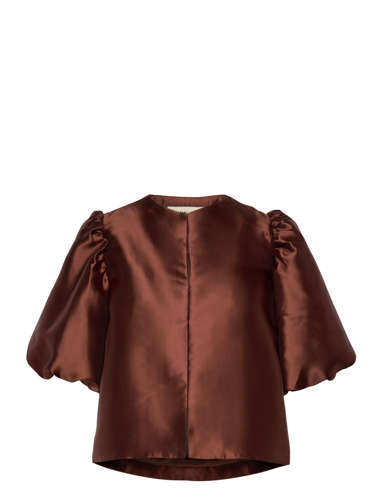 Malina Cleo Pouf Sleeve Blouse Brun